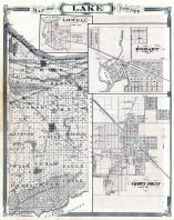 Lake County, Hobart, Lowell, Crown Point, Indiana State Atlas 1876